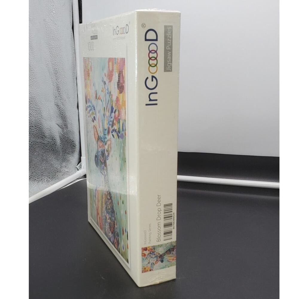 Ingooood Jigsaw Puzzle- Fantasy Series Flower Raindrop Colourful Deer **SEALED** - Picture 3 of 5